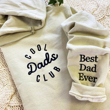 Custom Embroidered Cool Dads Club Hoodie with Kids Names - Unique Father Gift