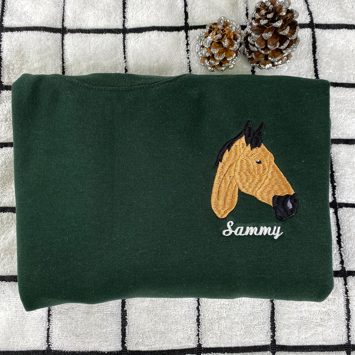 Custom Embroidered Horse Lovers Hoodie - Personalized Equestrian Gift Sweatshirt