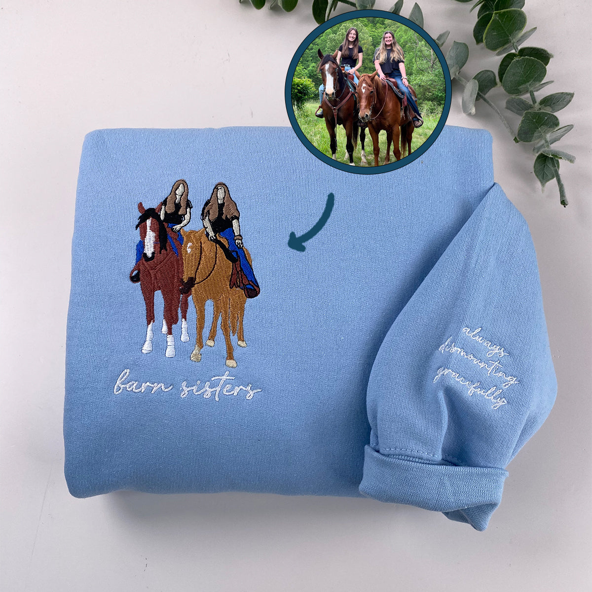 Custom Embroidered Horse Lovers Hoodie - Personalized Equestrian Gift Sweatshirt