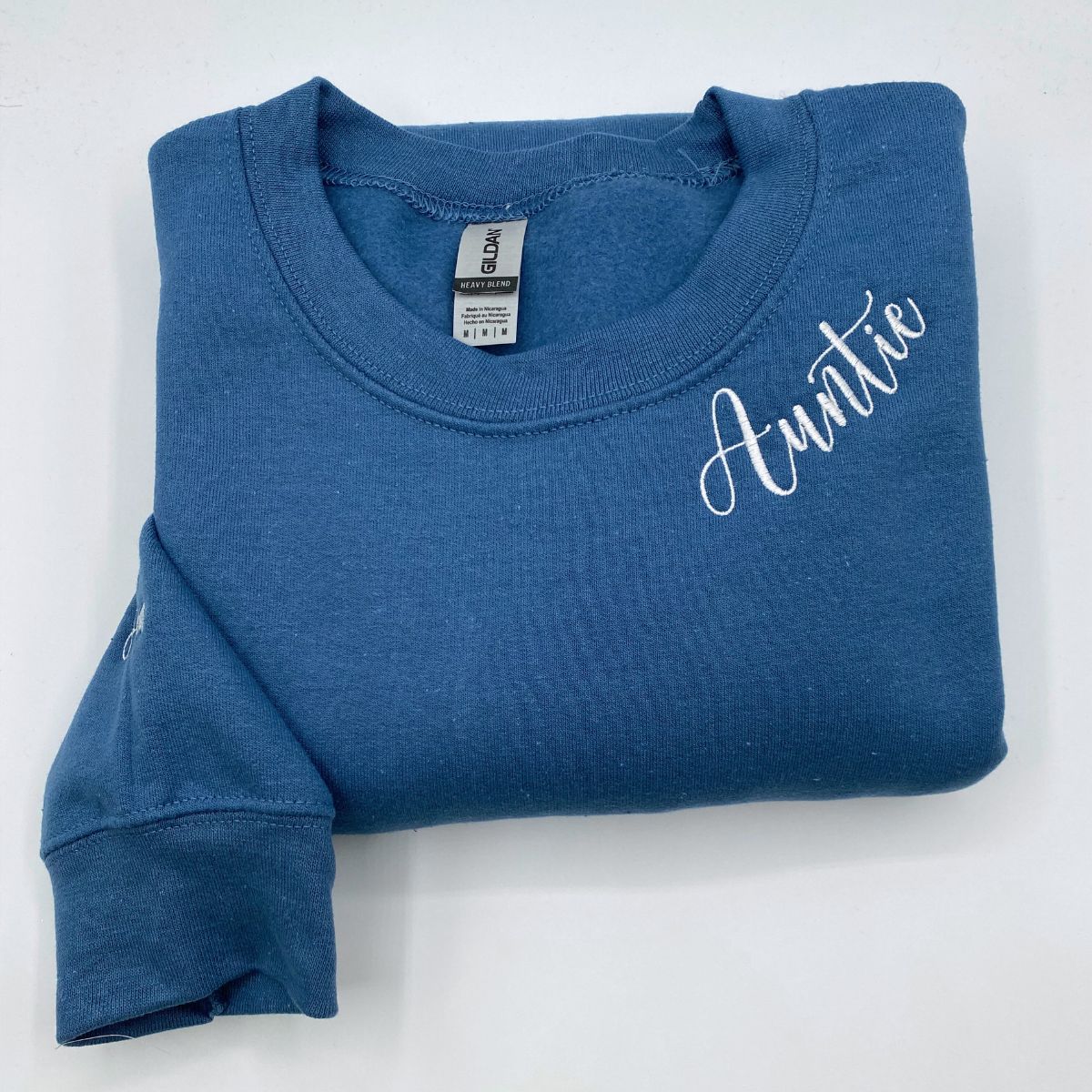 Custom Embroidered Aunt Hoodie with Names on Sleeve - Personalized Aunt Gift