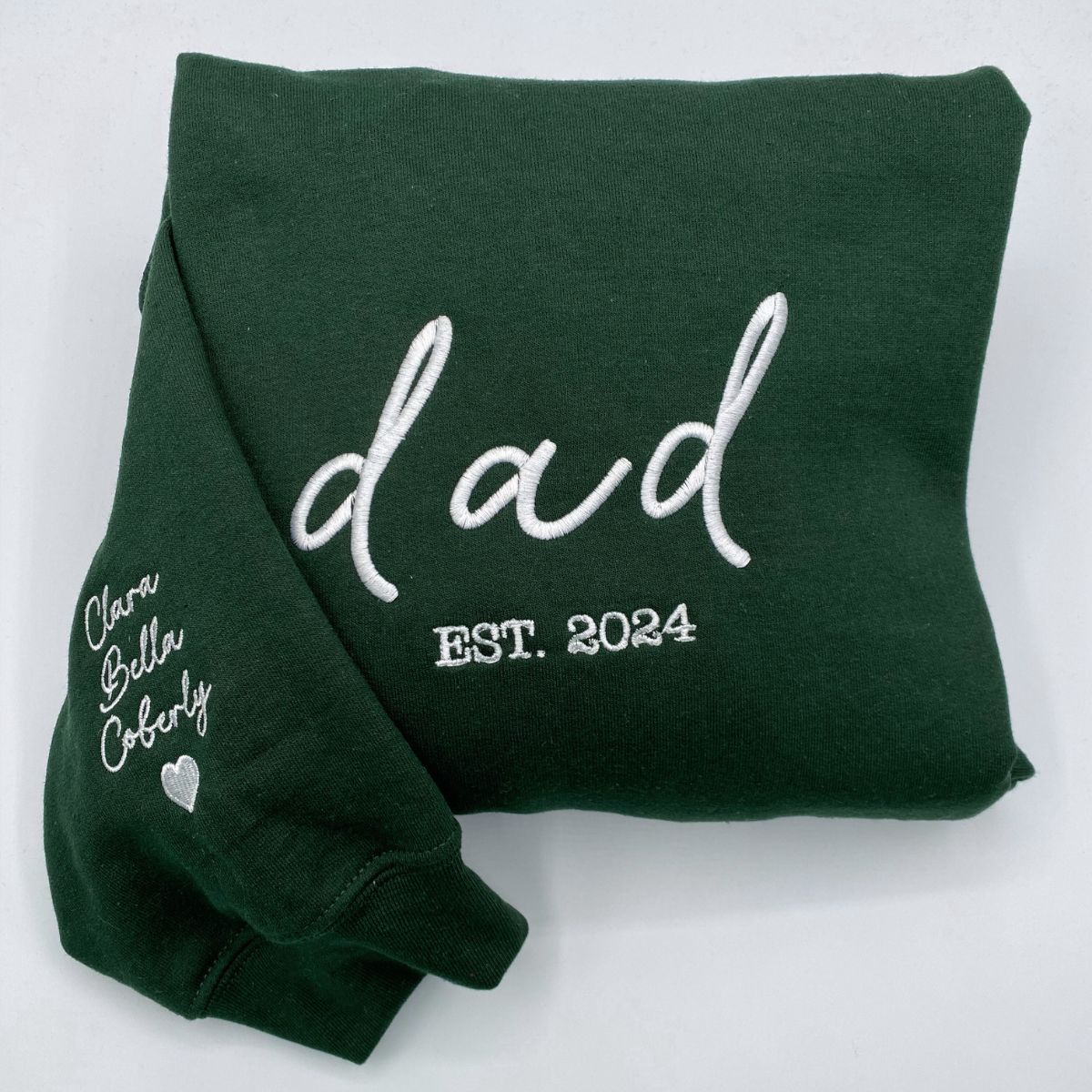 Custom Embroidered Dad Hoodie with Est Year - Personalized Father Gift