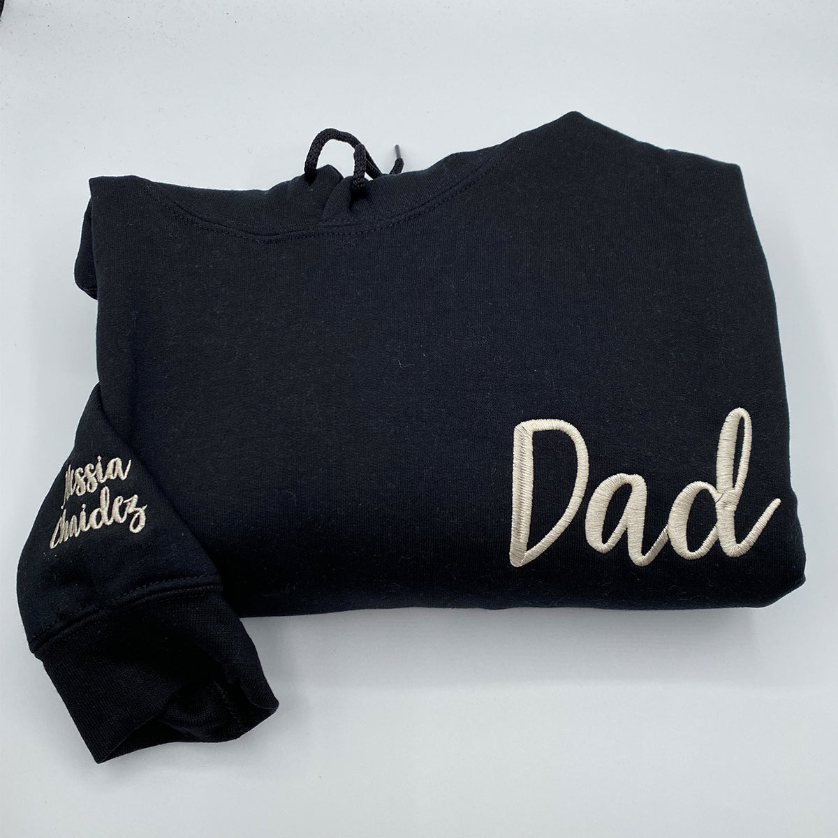 Custom Embroidered Dad Hoodie with Est Year - Personalized Father Gift
