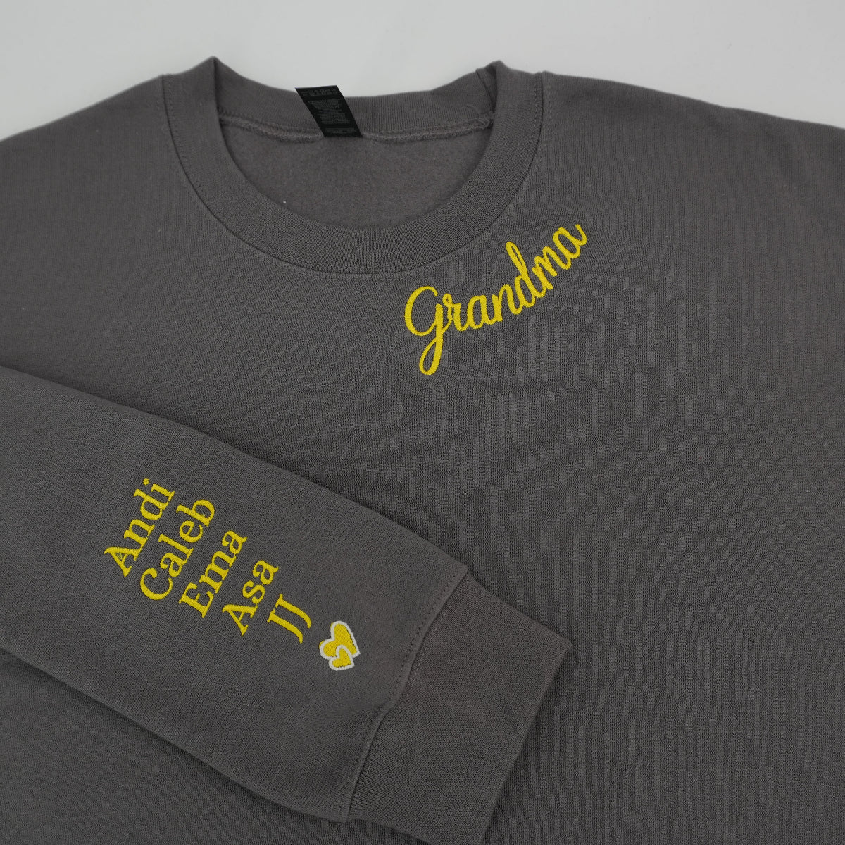 Custom Embroidered Grandma Sweatshirt with Grandkids Names - Personalized Grandmother Gift