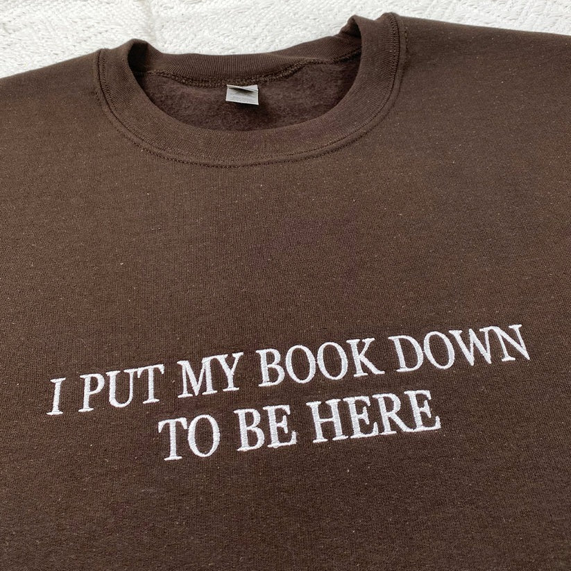 Custom Embroidered I Closed My Book Hoodie - Personalized Reader Gift