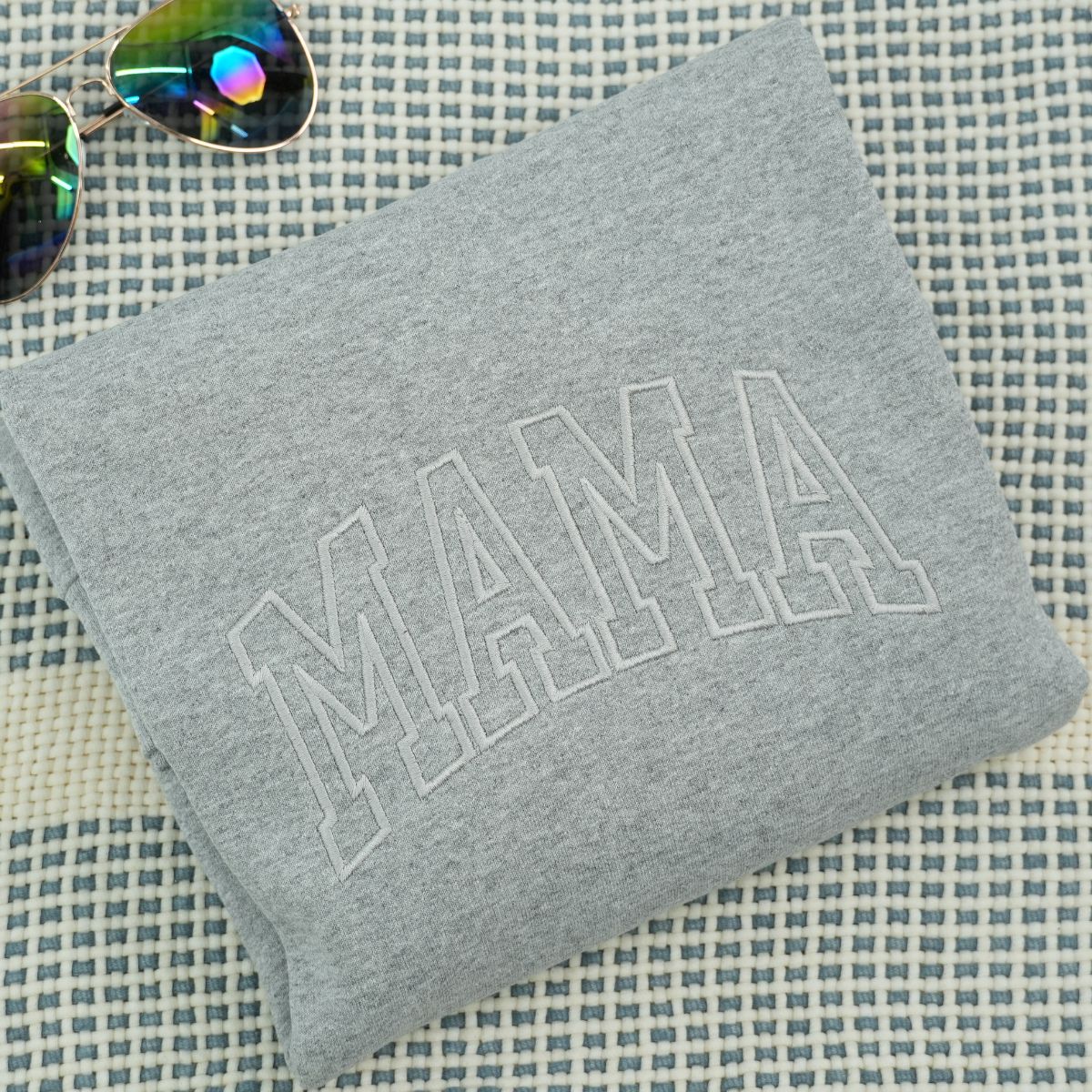 Custom Embroidered Mama Hoodie with Kids Names - Personalized Mother's Day Gift