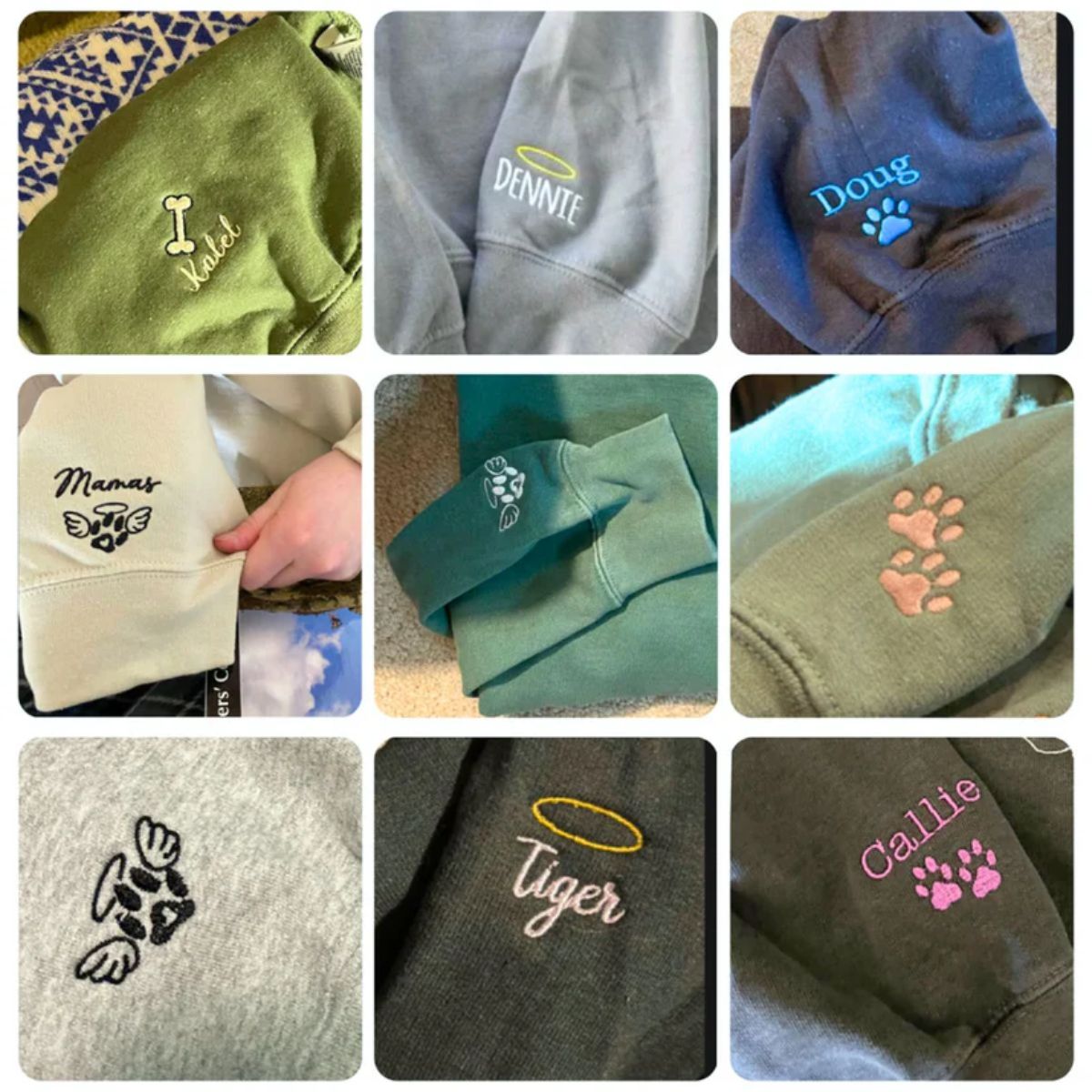 Custom Embroidered Pet Dad Sweatshirt with Pet Photo - Personalized Dog Father Gift