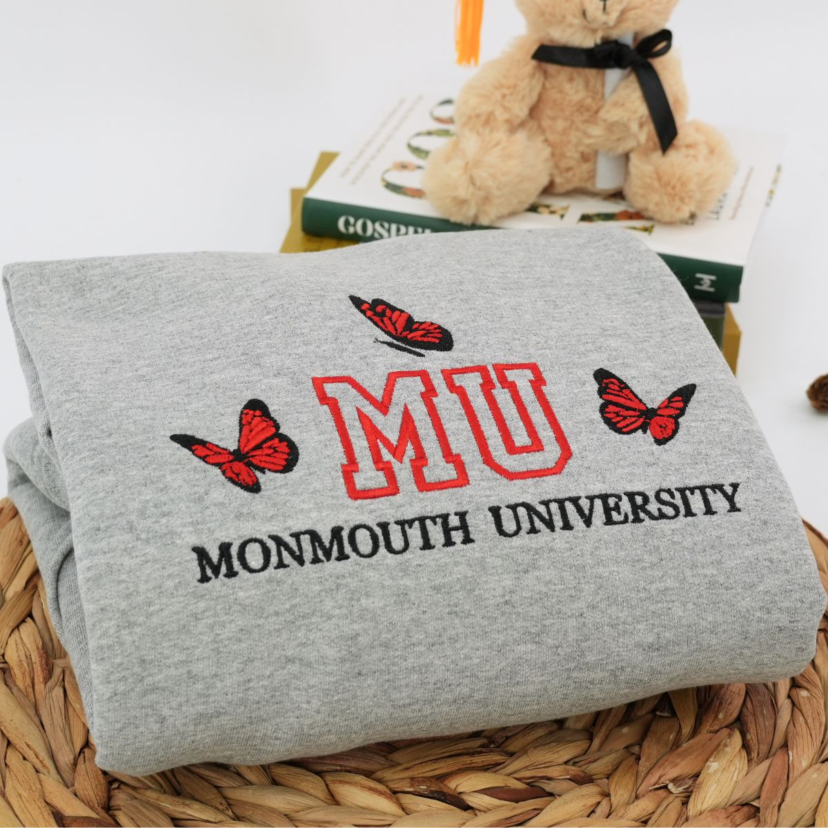 Custom Embroidered University Hoodie - Personalized College Student Gift