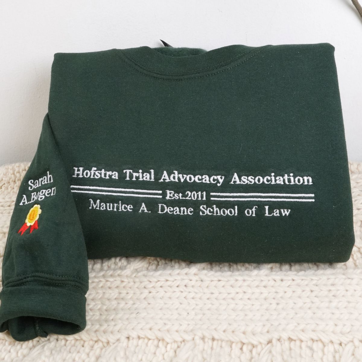 Custom Embroidered University Alumni Hoodie with School Name & Year - College Gift
