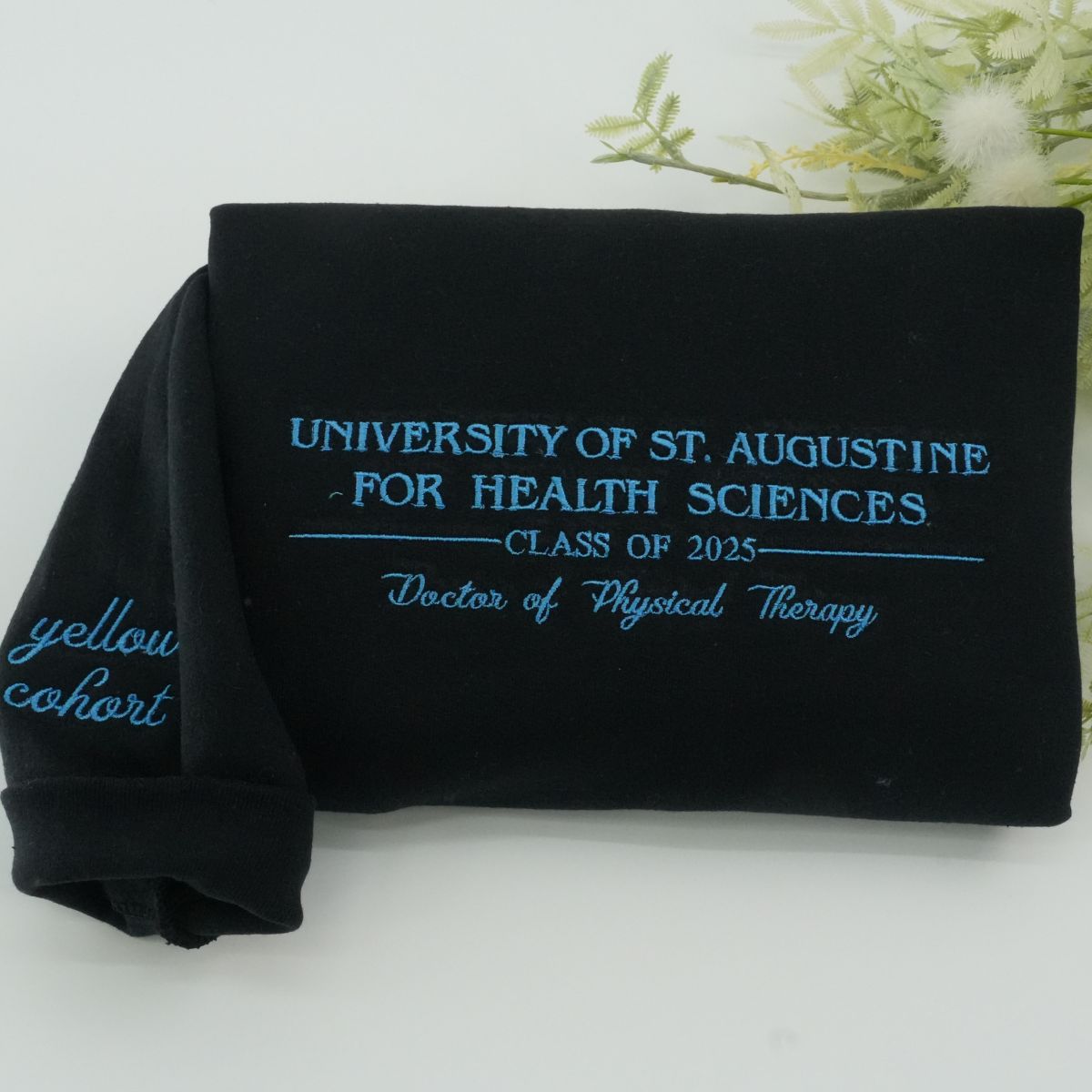 Custom Embroidered University Alumni Hoodie with School Name & Year - College Gift