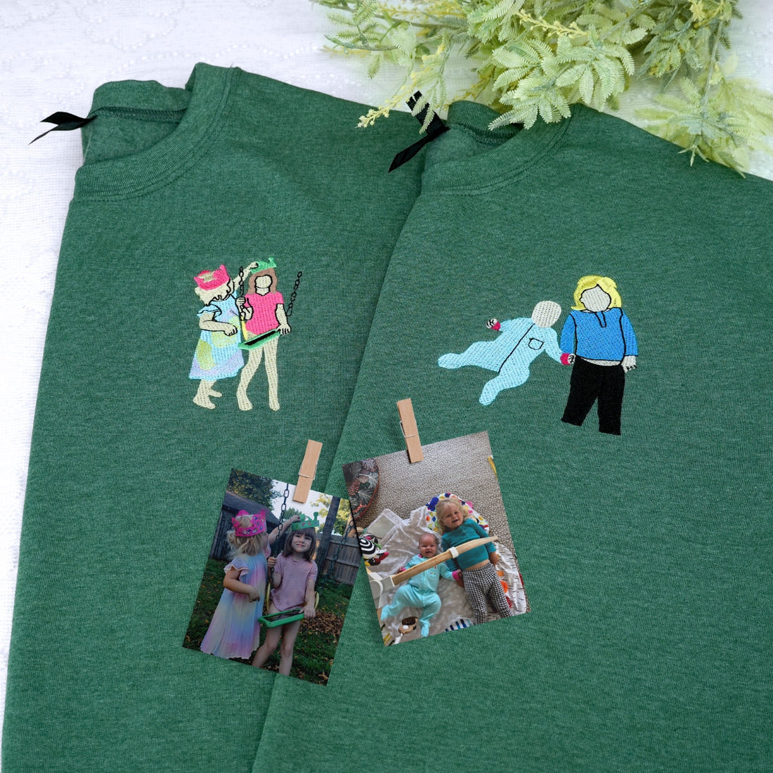 Custom Embroidered Grandson Portrait Hoodie - Personalized Grandson Gift