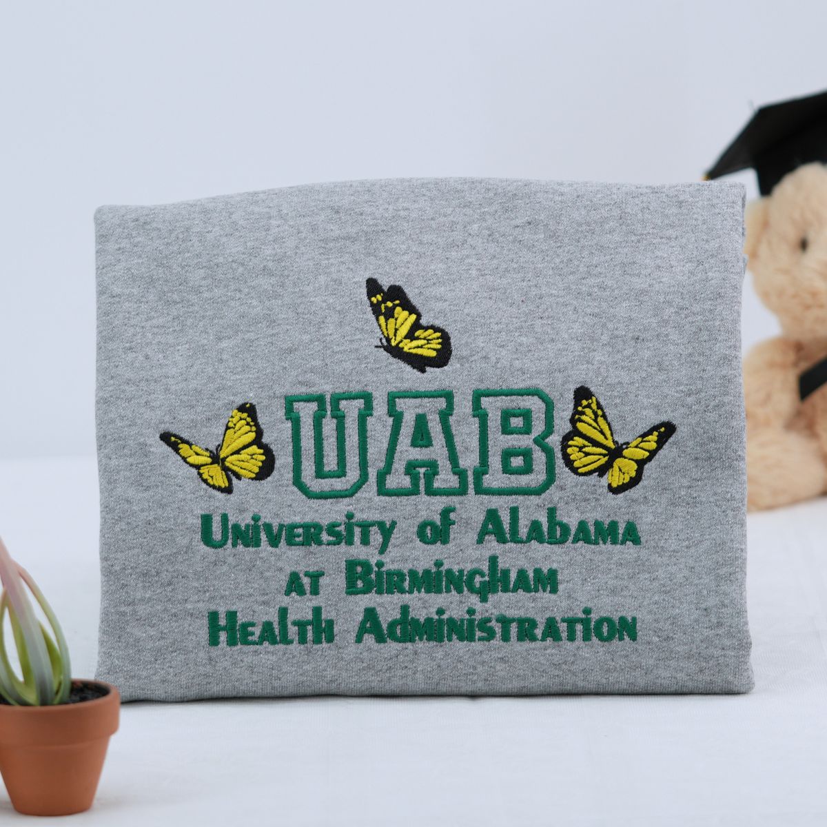 Custom Embroidered Initials Hoodie - Personalized Graduation Back to School Gift
