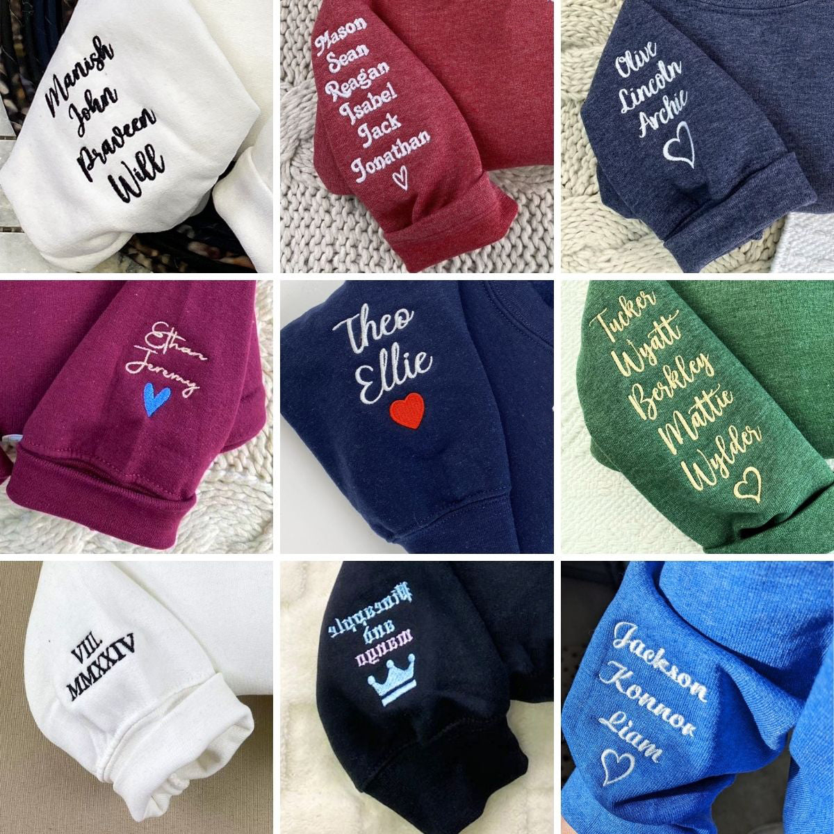 Custom Embroidered Sister Full Color Portrait Hoodie - Personalized Photo Gift