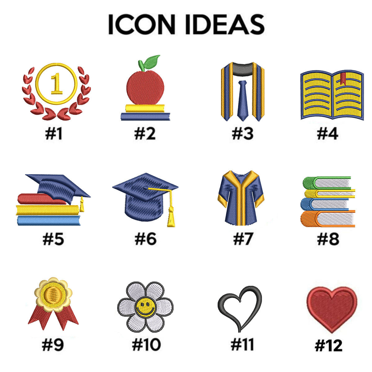 Custom Embroidered College Hoodie with Floral Embroidery - University Graduate Gift